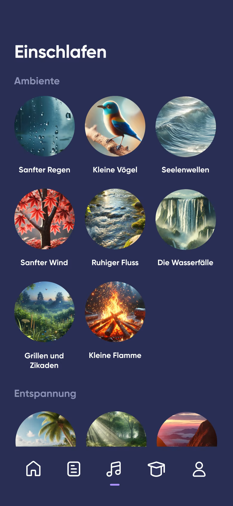 Entspannende Klänge in Dreamly