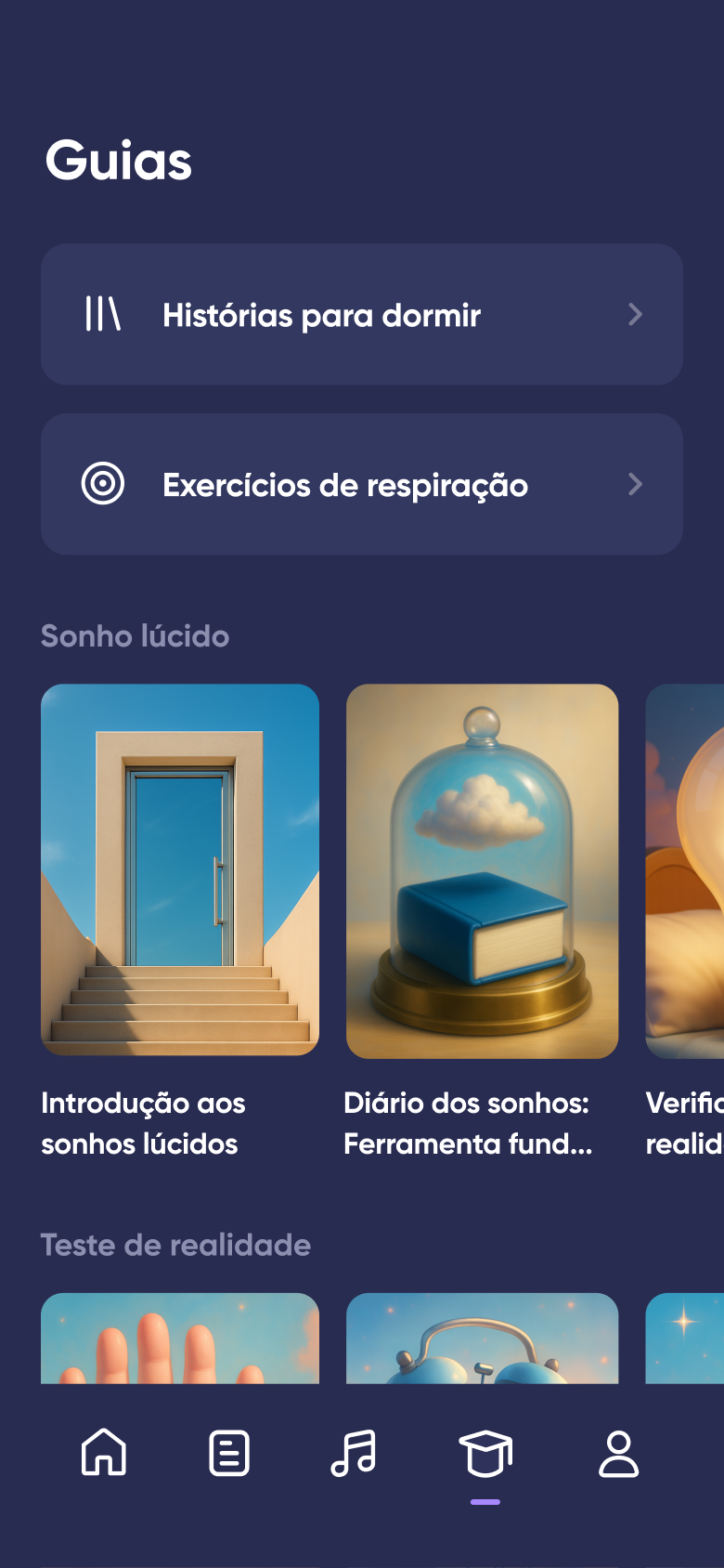 Guia de sonhos lúcidos no Dreamly