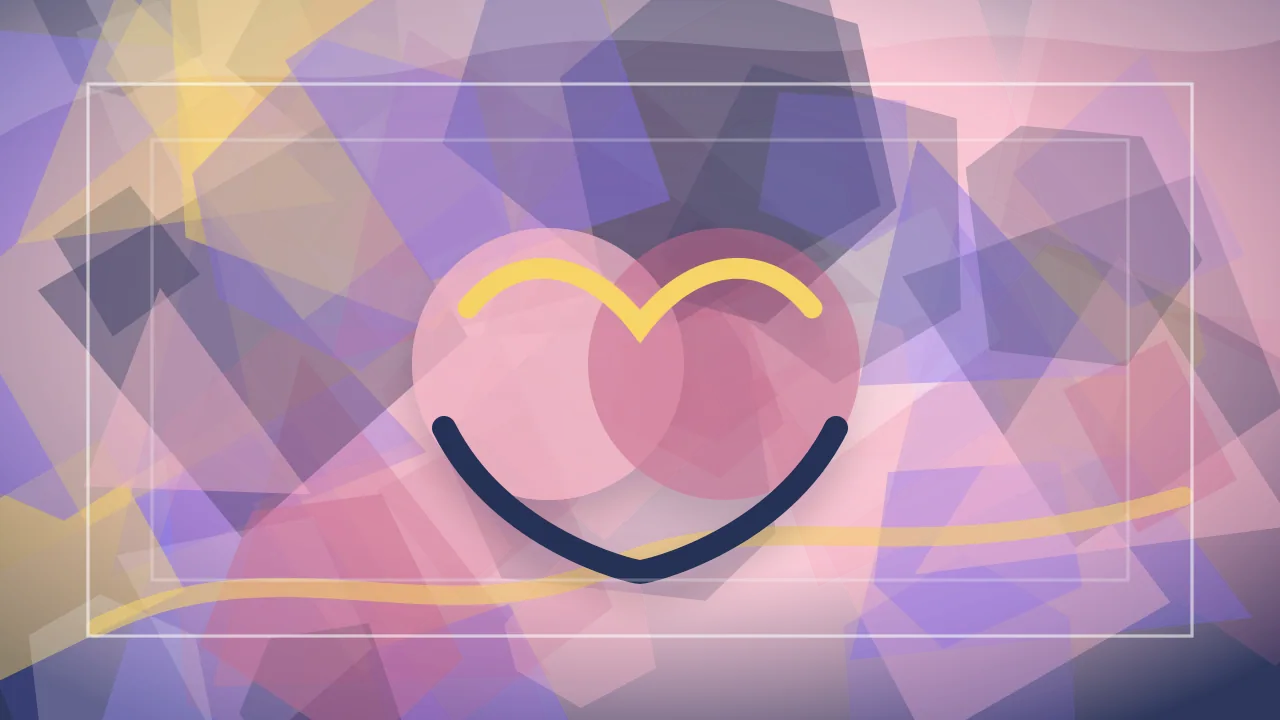 Stained-glass Dreamly illustration for kissing dream meaning