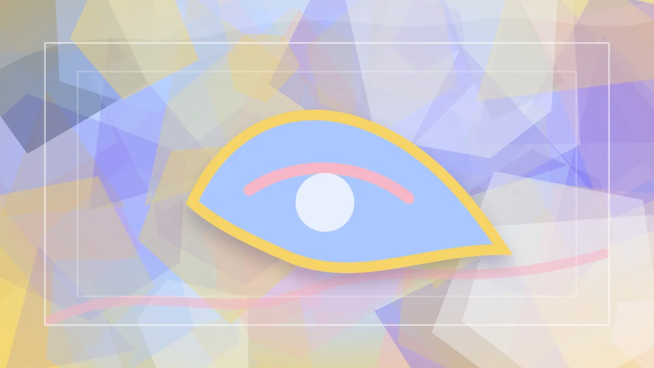 Stained-glass Dreamly illustration for mirror dream meaning